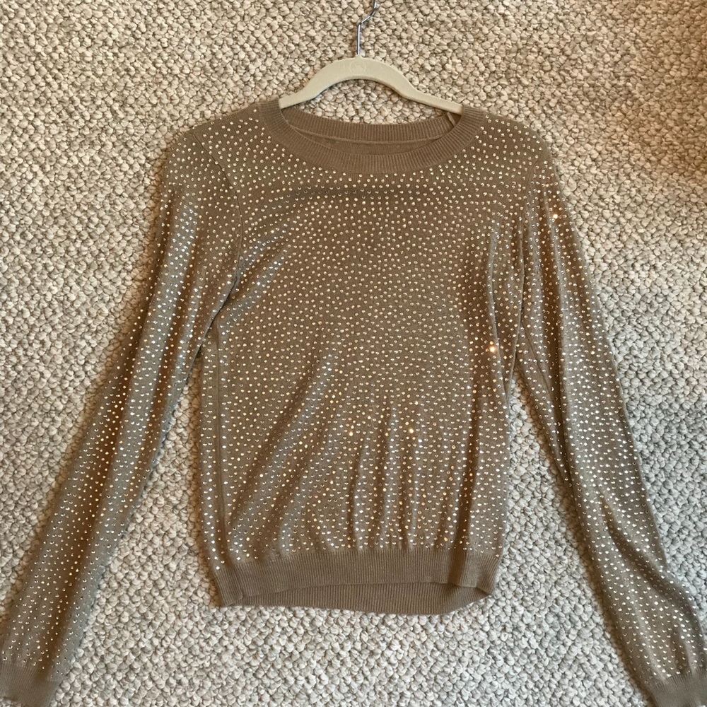 Alice and Olivia Rhinestone Sweater